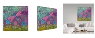 Trademark Global Elizabeth Claire 'Pink Dragonfly' Canvas Art - 14" x 14" x 2"